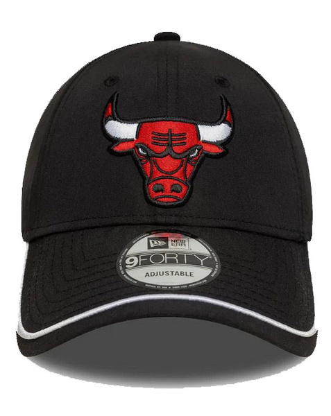 Czapka NEW ERA z daszkiem Chicago Bulls NBA Piping Czarna 9FORTY