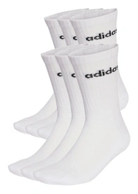 Skarpety ADIDAS męskie Linear Crew Socks Cushioned 6-PAK białe 