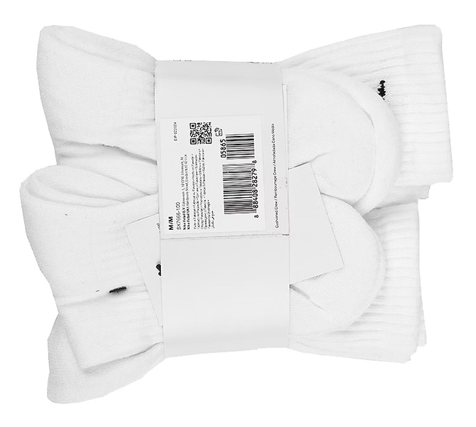 Skarpety długie NIKE Everyday Cushion Crew 6 pak BIAŁE Sportowe