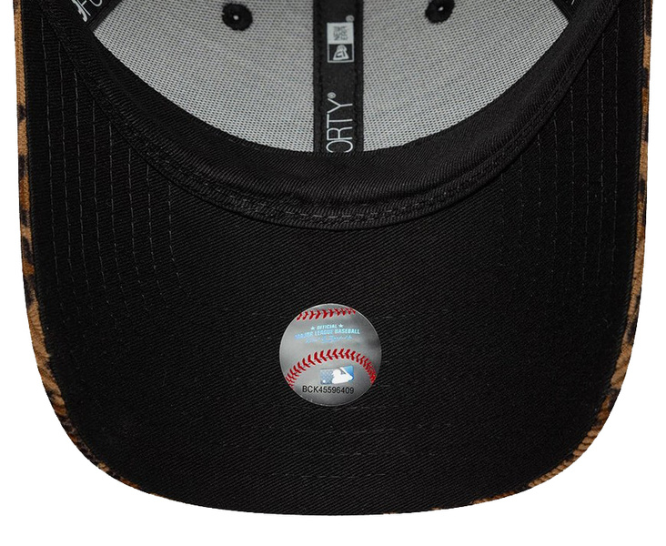 Czapka z daszkiem NEW ERA damska NYY MLB Leopard Cord 9FORTY beżowa