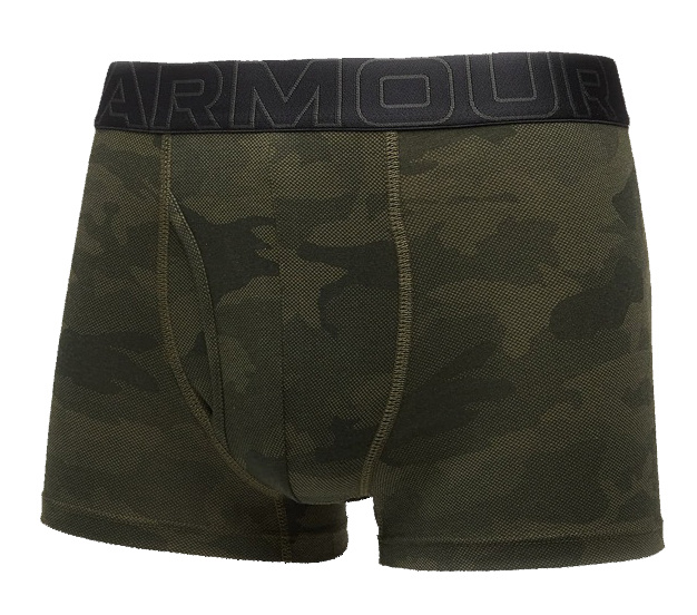 Bokserki męskie UNDER ARMOUR Czarne/Khaki - 3 PAK Performance