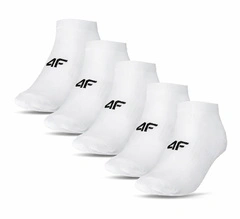 Skarpety 4F Męskie Krótkie 5-Pak Białe Sportowe