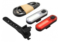 Zestaw lamp rowerowych MACTRONIC DuoSlim 60/18lm Przód Tył Lampka