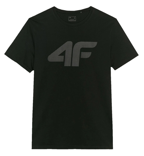 T-shirt męski 4F Koszulka regular z nadrukiem czarny 