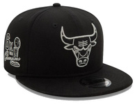 Czapka z daszkiem NEW ERA Chicago Bulls Metallic  Black 9FIFTY czarna M/L